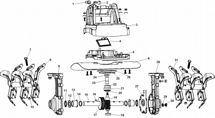 2 РЕДУКТОР - ФРЕЗЫ КУЛЬТИВАТОР CHAMPION EC1400