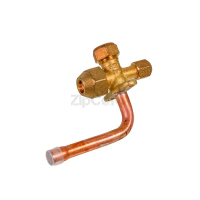 Кран сервисный (порт) 3/8" угловой 90° для кондиционеров